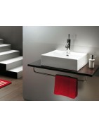 Encimeras de baño y soportes de madera para lavabos